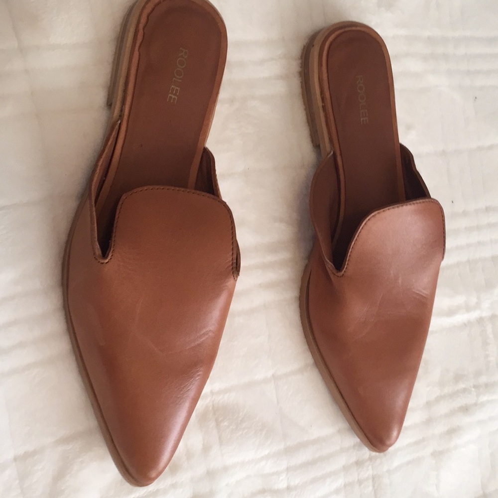 Roolee Slip ons Size 38 Caramel